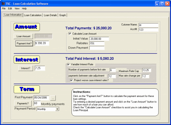 TSC - Loan Calculation - Express Edition