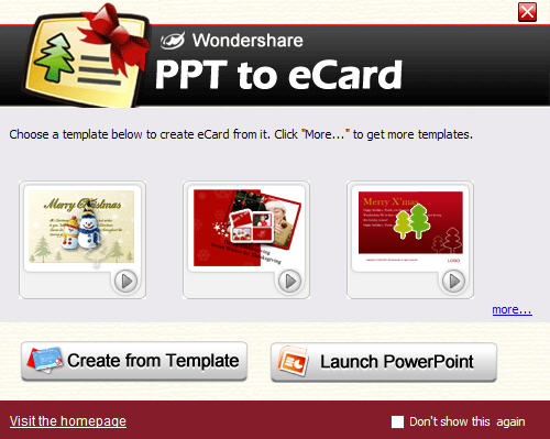 Easily make and quickly send eCards within PowerPoint.