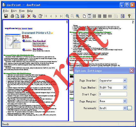 VeryPDF Document Printer (docPrint)