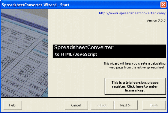SpreadsheetConverter to HTML/JavaScript