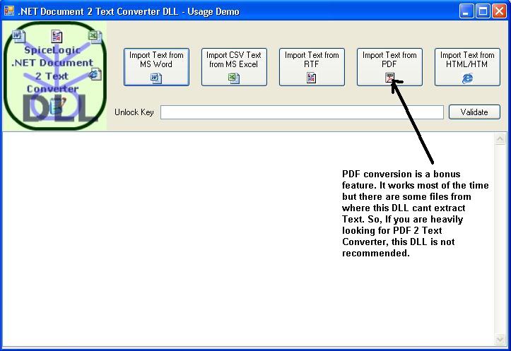 NET Document 2 Text Converter DLL