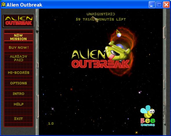 Main screen - Alien Outbreak
