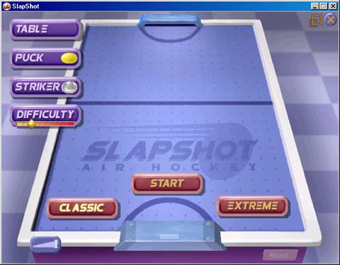 The Screenshot of SlapShot Air Hockey