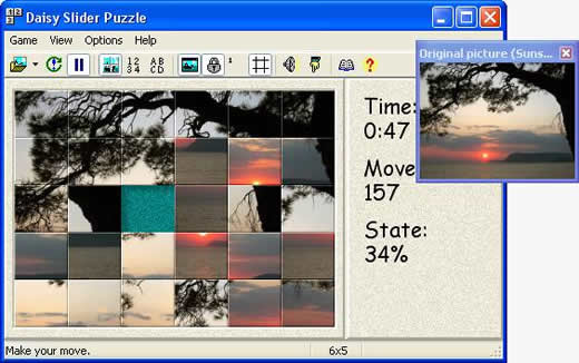 Daisy Slider Puzzle - screenshot