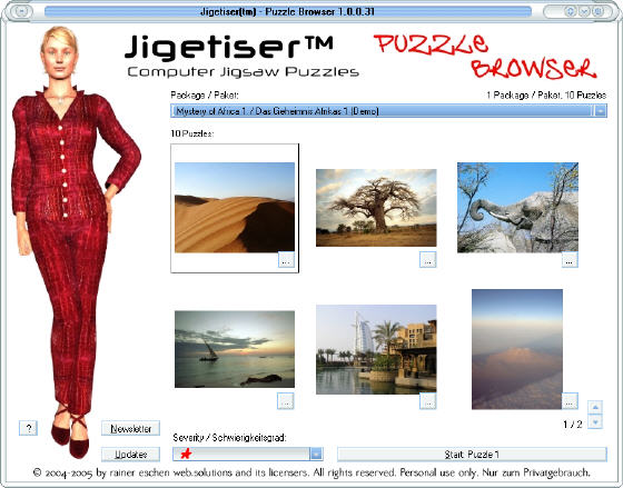 The Preview window of Jigetiser