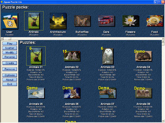 Game Screenshot of Jigsaw Puzzle Lite