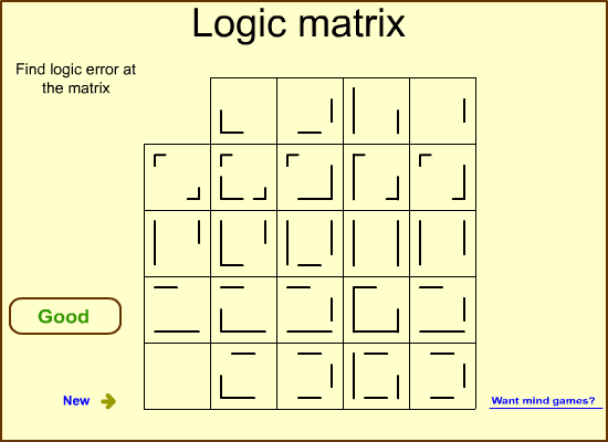 The Screenshot of Logic Matrix