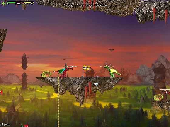 Screenshot of fighting enemies