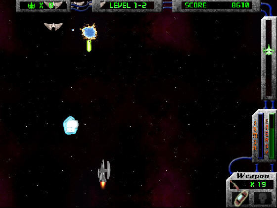 Game Screen in Galaxy Guard