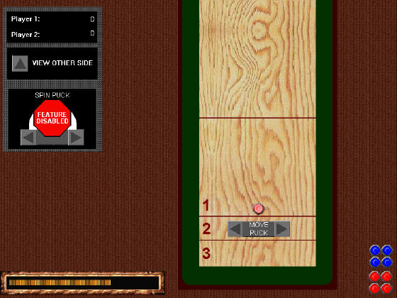 Screenshots of The Shuffleboard Challenge