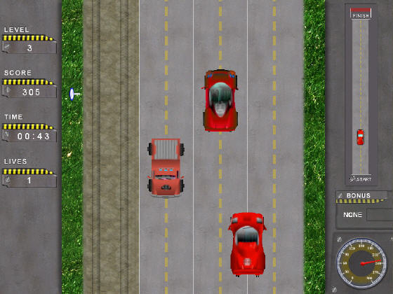 The Game Screen of Speed Motors