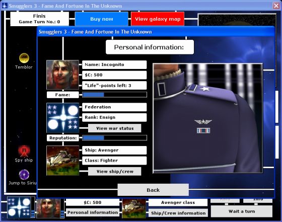 Screenshots of Smugglers 3 - Personal information