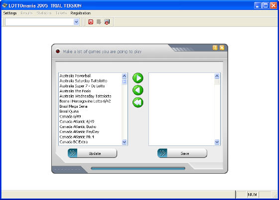Screenshot of LOTTOmania 2005