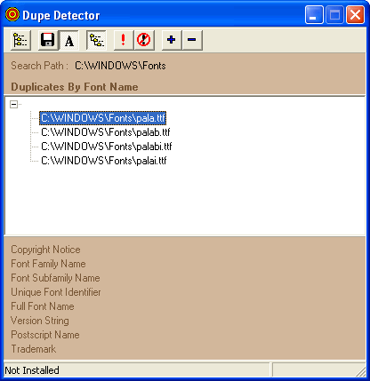 Dupe Detector - FontFinder 32