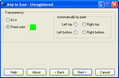 Screenshot of Any to Icon