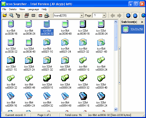 main window of Icon Searcher