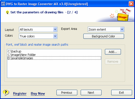 The Screenshot of DWG to Image Converter MX