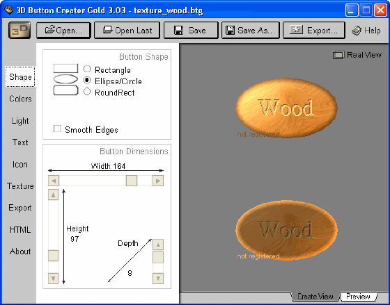 3D Button Creator Gold