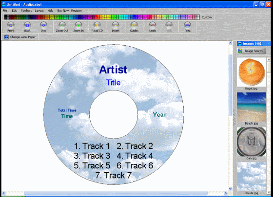 Screenshot - AudioLabel CD/DVD Labeler