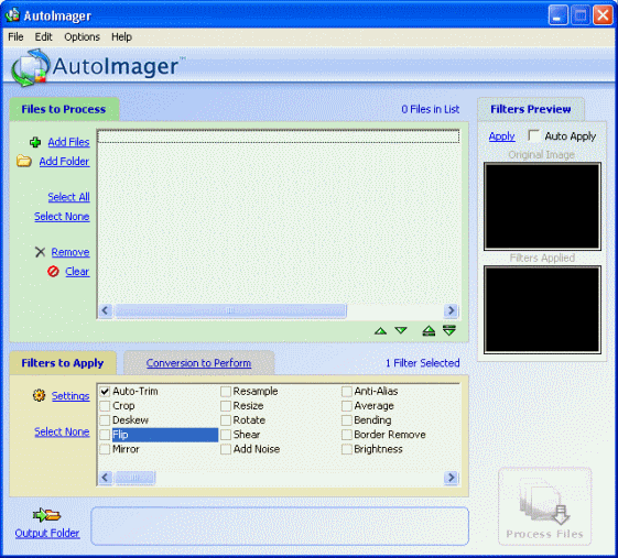 screenshot of AutoImager - Main information
