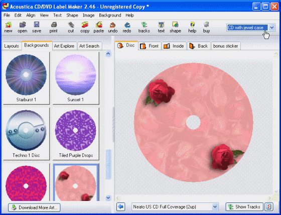 create labels - Acoustica CD/DVD Label Maker