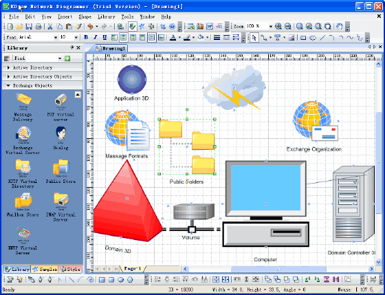 screenshot - EDraw Network Diagrammer