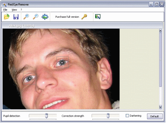 screenshot of Red Eye Remover - Edit