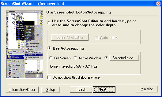 ScreenShot Editor / Autocropping