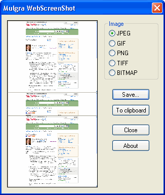 Capture web-page - WebScreenShot