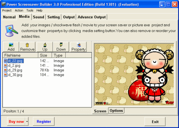 Screenshot - Main information and Add new files