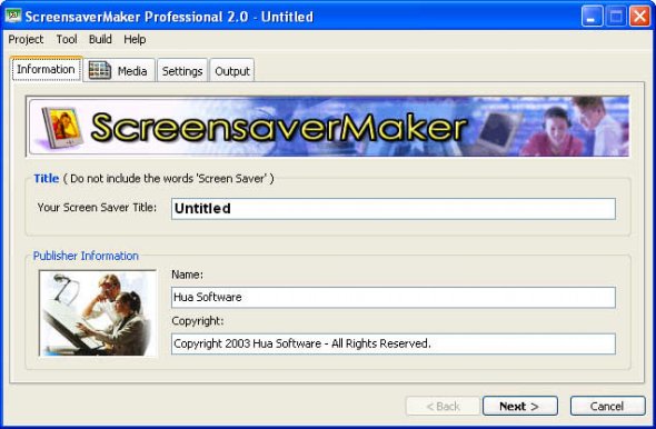 screensaver maker - main window