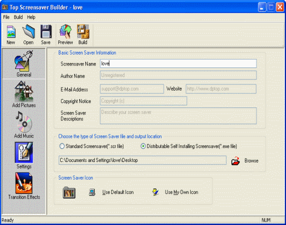 Top Screen Saver Builder