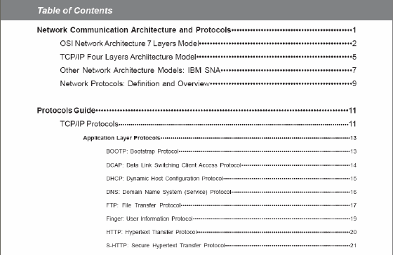 The Table of Contents