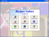 The main window of Recipes Galore