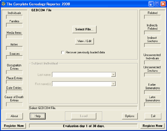 Screenshot - The Complete Genealogy Reporter 2008