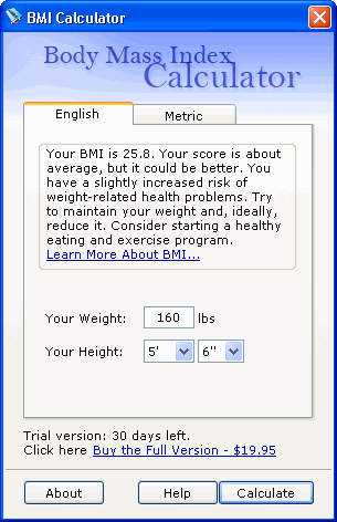 Body Mass Index Calculator