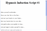 Hypnosis Induction Scripts