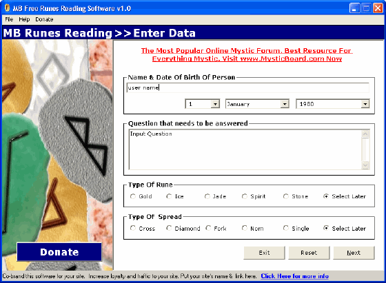 MB Free Runes Reading Software