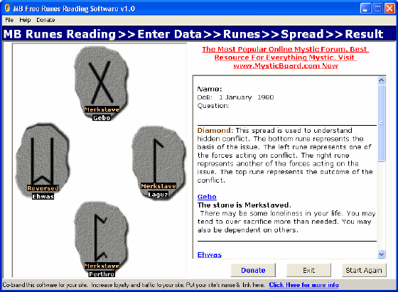 The Stone of MB Free Runes Reading Software