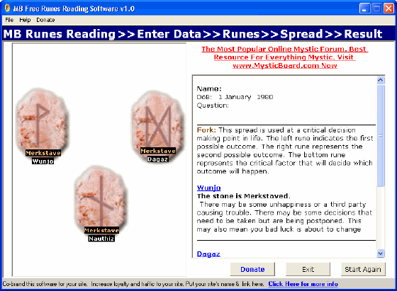 The Spirit of MB Free Runes Reading Software