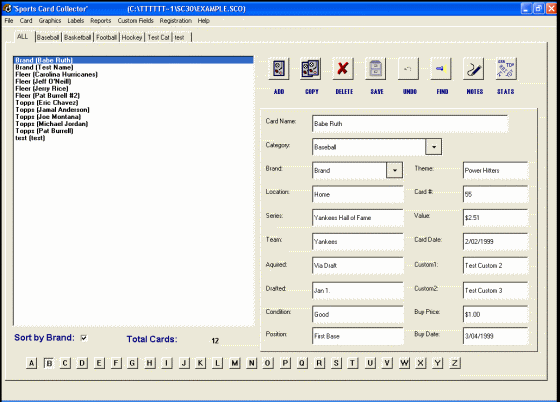 The Screenshot of Sports Card Collector