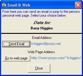 Sending email and jumping to web page