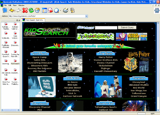 KidSplorer Web Browser