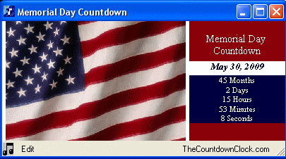 The Screenshot of Memorial Day Countdown