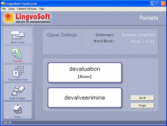 LingvoSoft FlashCards