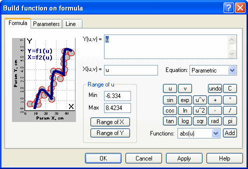 Build function on formula