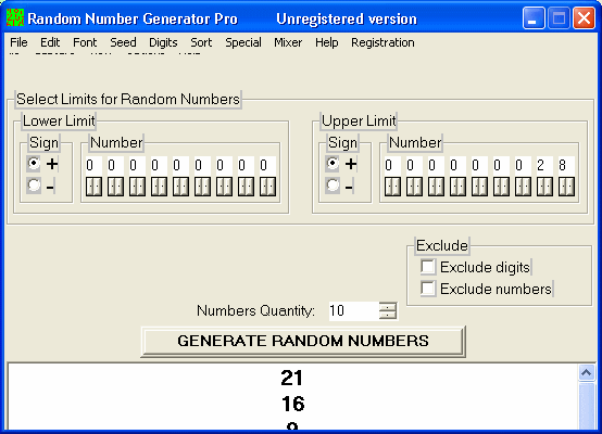 Random Number Generator Pro