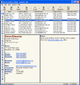 The Main window of Handy Address Book