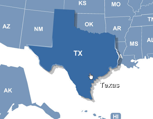 USA flash map screenshot