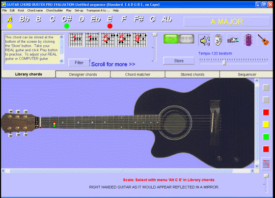 The Screenshot of Guitar Chord Buster Pro
